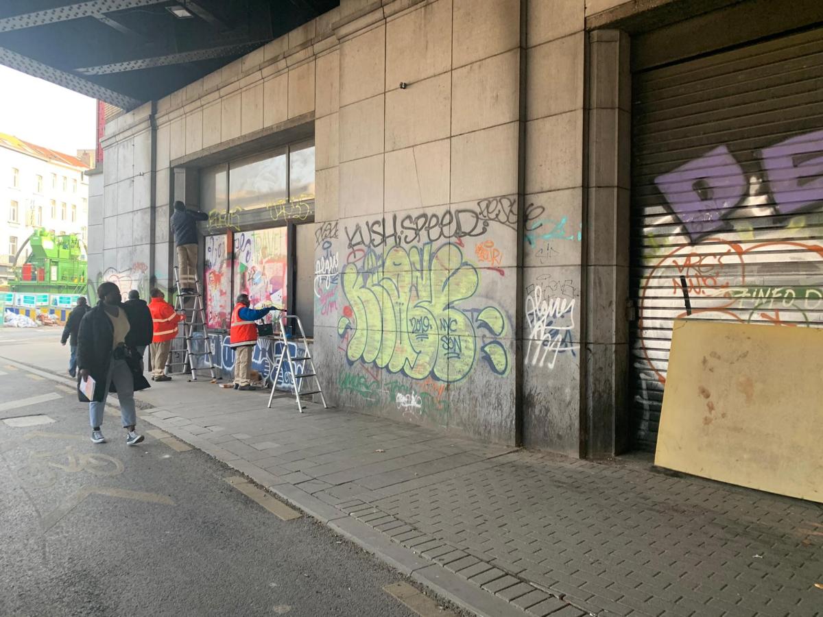 Opération anti-tag de la Ville de Bruxelles