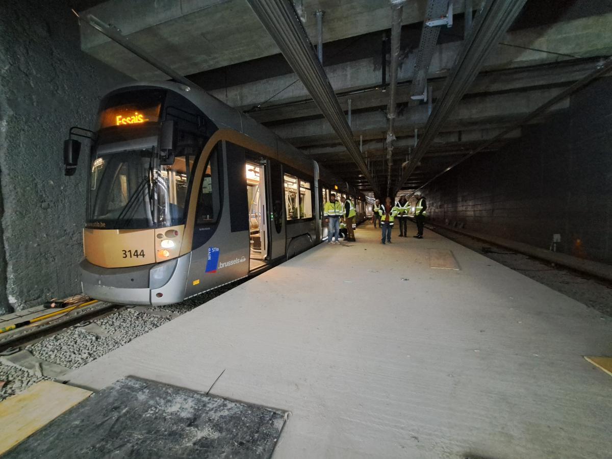 Essai tram quai terminus