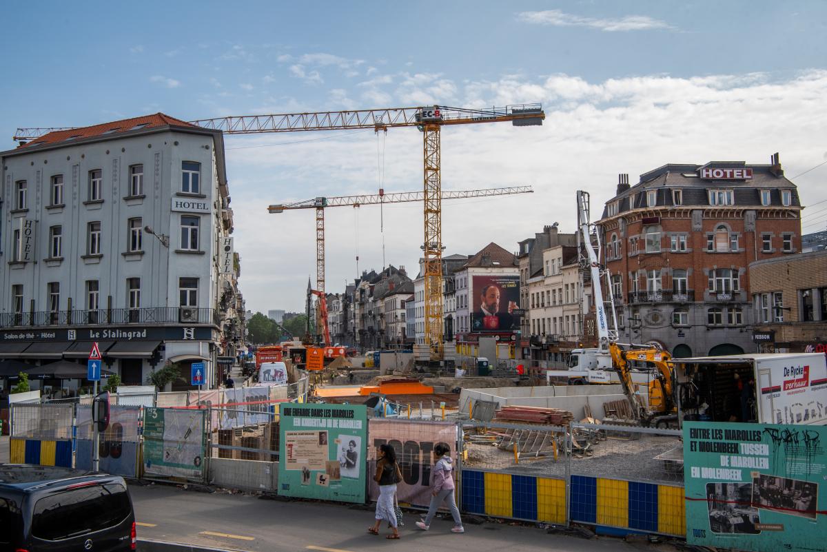 Zone de chantier Stalingrad vue depuis la petite ceinture