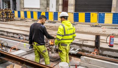 Chantier tram werf