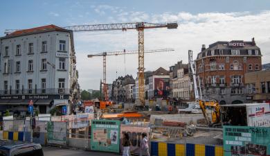 Zone de chantier Stalingrad vue depuis la petite ceinture